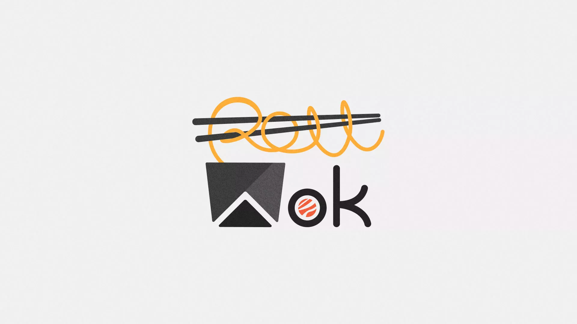 Разработка логотипа суши-бара «Roll Wok Club» в Трубчевске